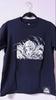 [USED] INVASION CLUB Anime T-shirt, Size L, Black
