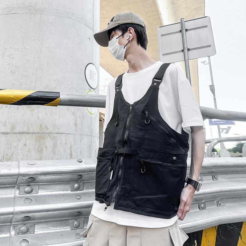 Multifunction Vest Outdoor Camping Variable Backpack Waistcoat Dual-Purpose Crossbody Bag Personalized Large Capacity