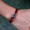 Handmade Ethnic String Bracelet For Men Sliding Adjustable Nautical Wrap Braslet With Stainless Steel Outdoor Cycling Braclet