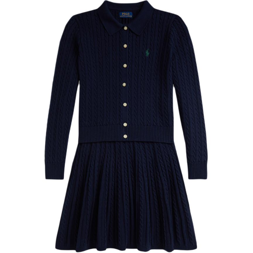 

Polo Ralph Lauren Kids Комплект Платье Вязаный Кардиган И Юбка Комплект Платья для Детей CWPO2STG2U20026-410 XL