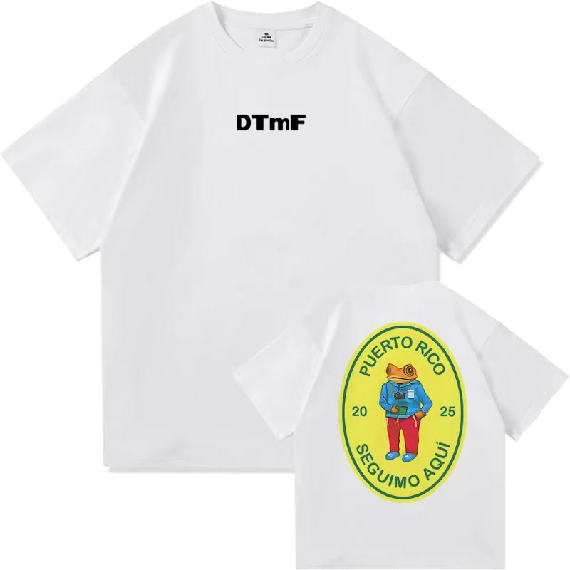 

DTMF Deb Tirar Ms Fotos Bad Bunny T Shirt Fashion Women Retro Funny Frog Tshirt Unisex DeB TiRAR MS FOToS Cotton Tees Shirts S