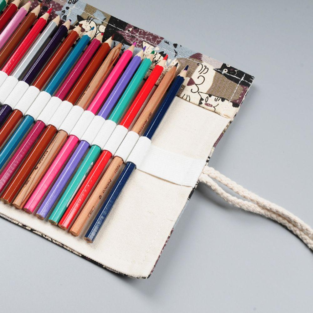 Makeup Brush Holder Roll up Pen Holder Case Colored Pencil Cases Pen Bag Pencil Wrap Pencilcase