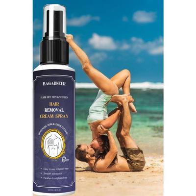 Hair Removal Cream Spray for Men & Women | Painless Body Hair Remover for Chest, Back, Legs, Underarms & Intimate Skin | 100 Ml