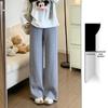 Women's Pink High-Waisted Wide-Leg Pants - Drapey, Petite, Casual for Spring, Autumn, Winter 2026