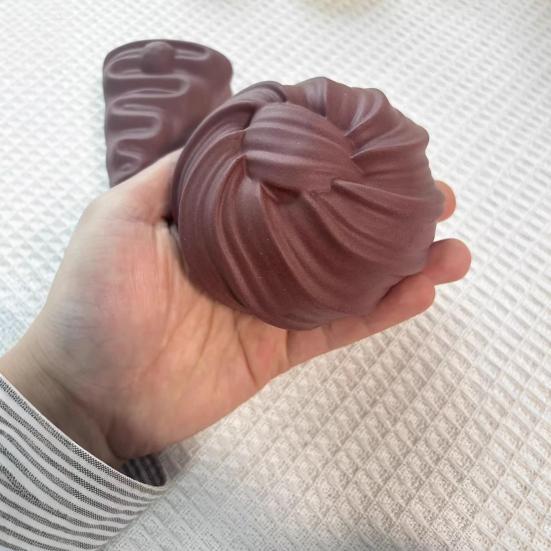 Chocolate Mousse Cake Squeeze Toy Anti-Anxiety Simulated Chocolate Cream Sensory Toy Simulation Food Photo Props