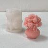 1PC DIY Tulip Bouquet Ornament Handmade Mold 3D Hydrangea Vase Aromatherapy Candle Silicone Mold