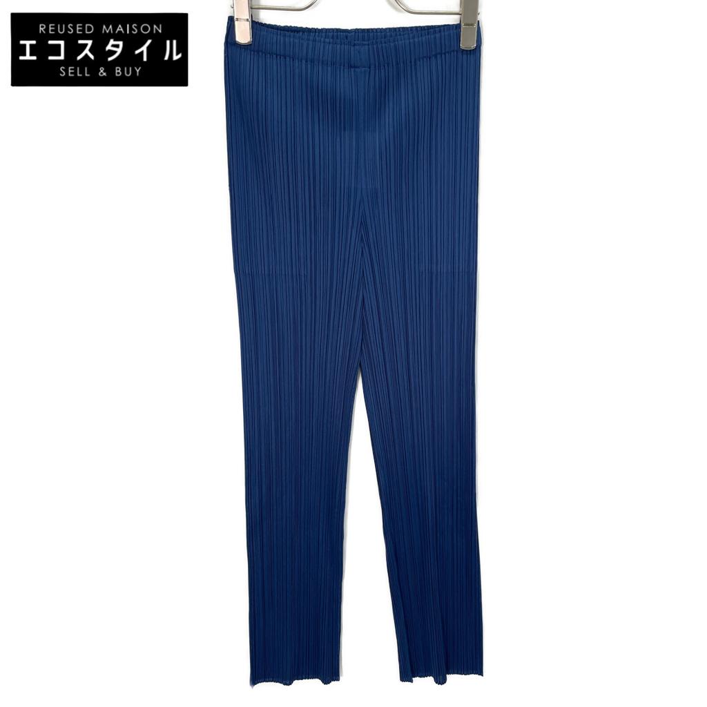 PLEATS PLEASE Brand New, Unused Issey Miyake PP41JF114 MONTHLY COLORS JANUARY Trousers Pants Bottoms 3 blueUsed