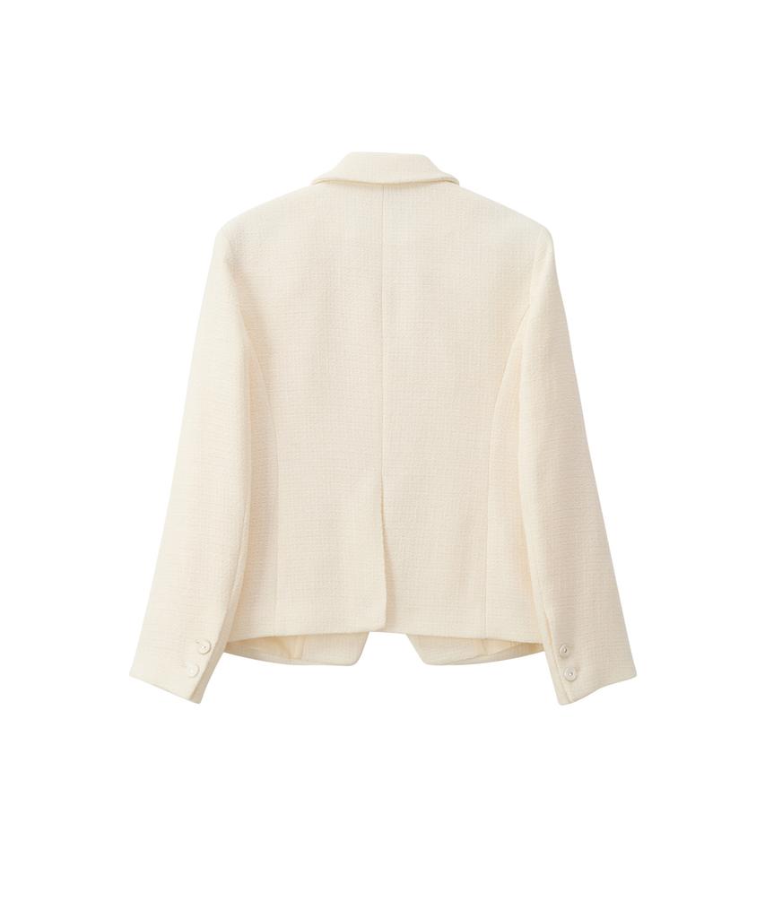 Salon De Yohn Classic Tweed Jacket_ Ivory