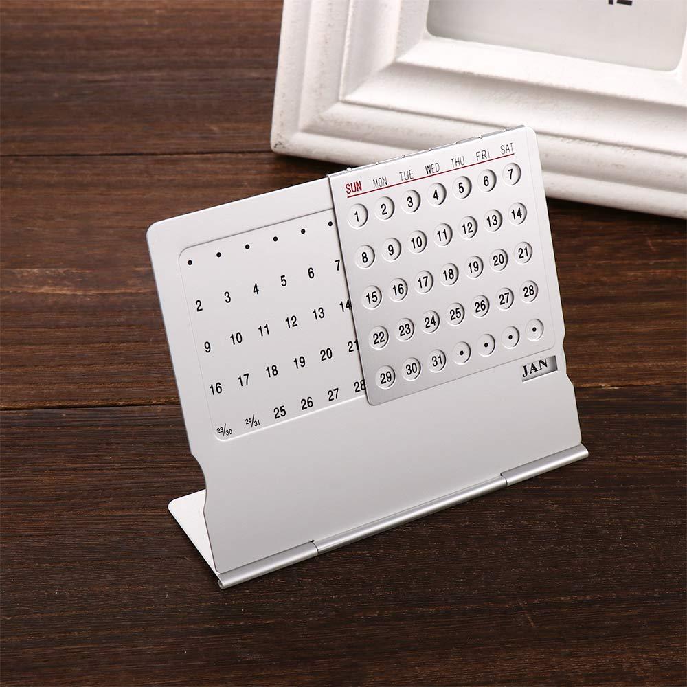 Supplies Aluminum Zinc Zinc Alloy Desk Decor Calendar Metal Calendar Perpetual Calendar 100 Years Calendar