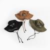 Portable Foldable Fisherman Hat Embroidery Sun Protection Mountaineering Caps Anti-UV Windproof Outdoor Hat Hiking