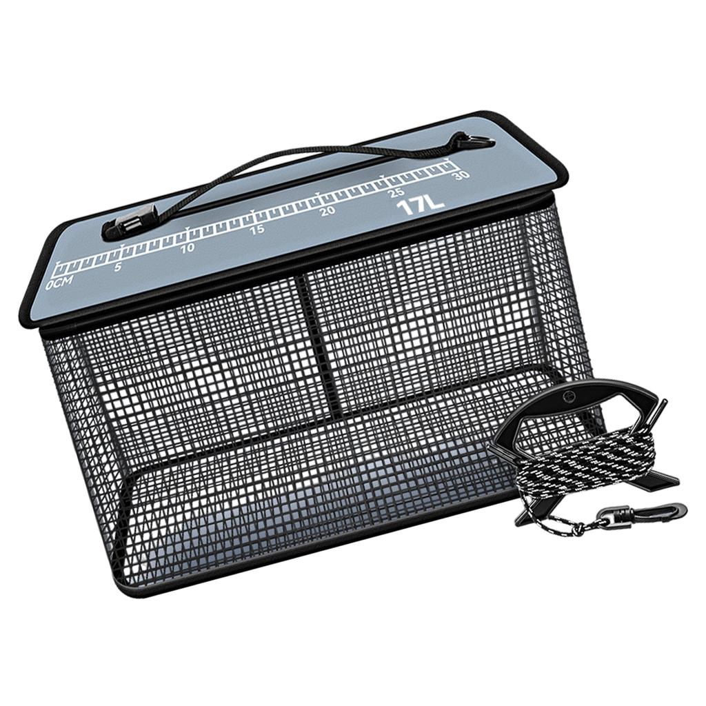 Floating Fishing Basket Folding Fish Basket Quick Drying Fishing Baits Storage Cage Portable Fishing Net Easy To Use