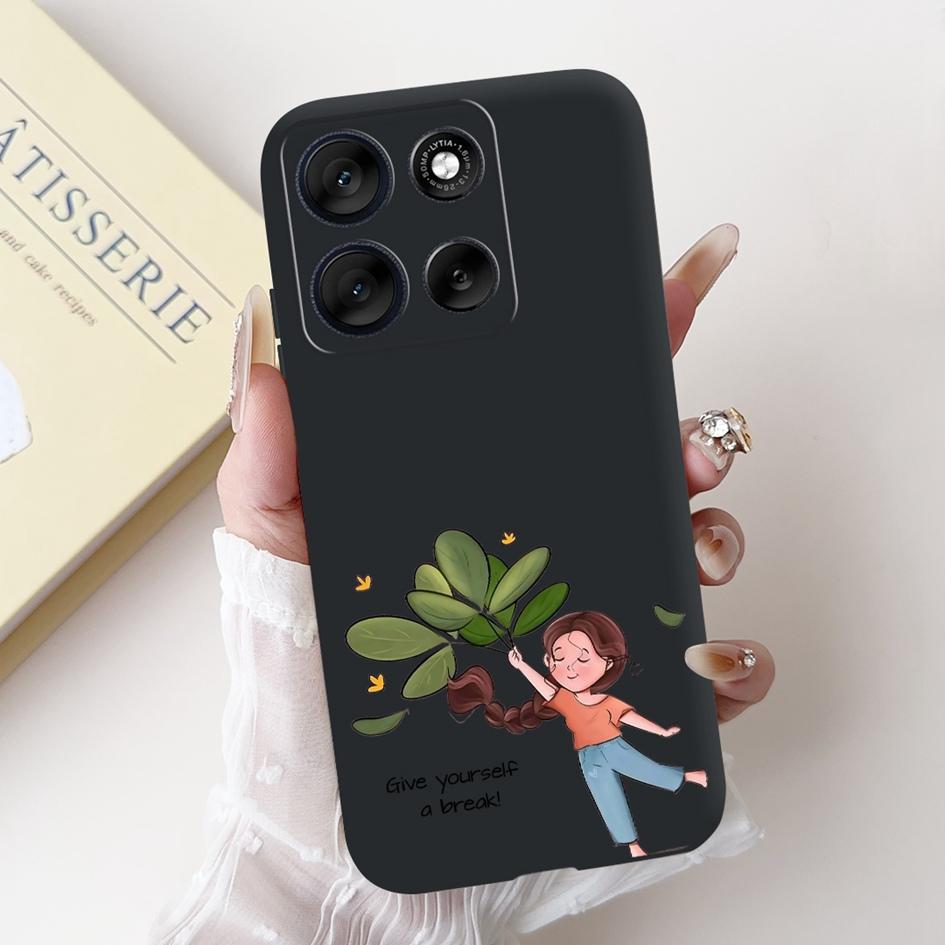 Per Motorola Moto G86 G56 2025 Custodia Moda Fiore Tramonto Cartone Animato Morbido Silicone Protettiva Copri Telefono Per MotoG56 MotoG86 Custodie