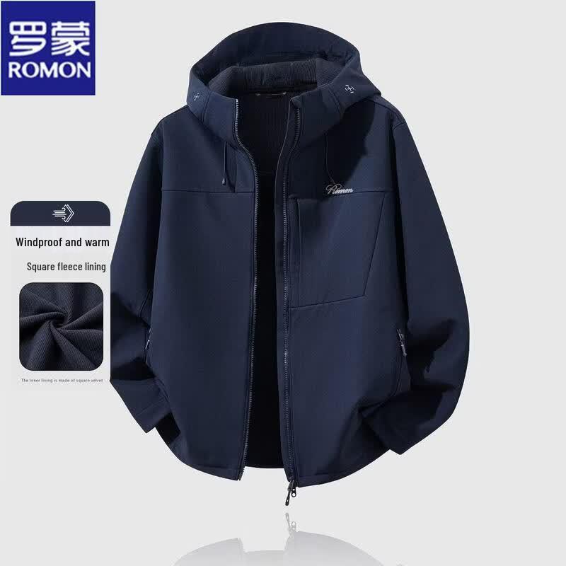 ROMON Men s Windproof Fleece Lined Softshell Jacket L