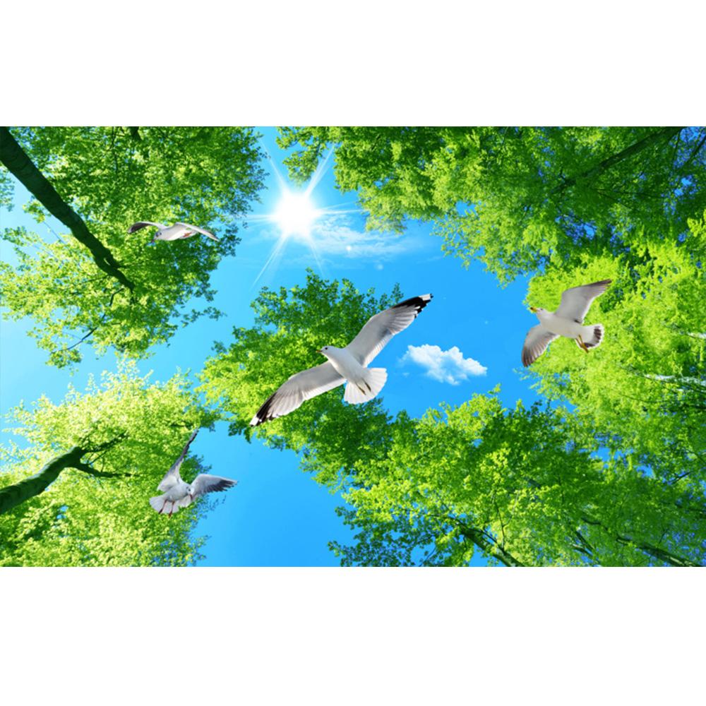 3D-Himmel-Tapete Deckenhimmel-Wandbild Sonnenlicht-Wald-Deckenwandbild