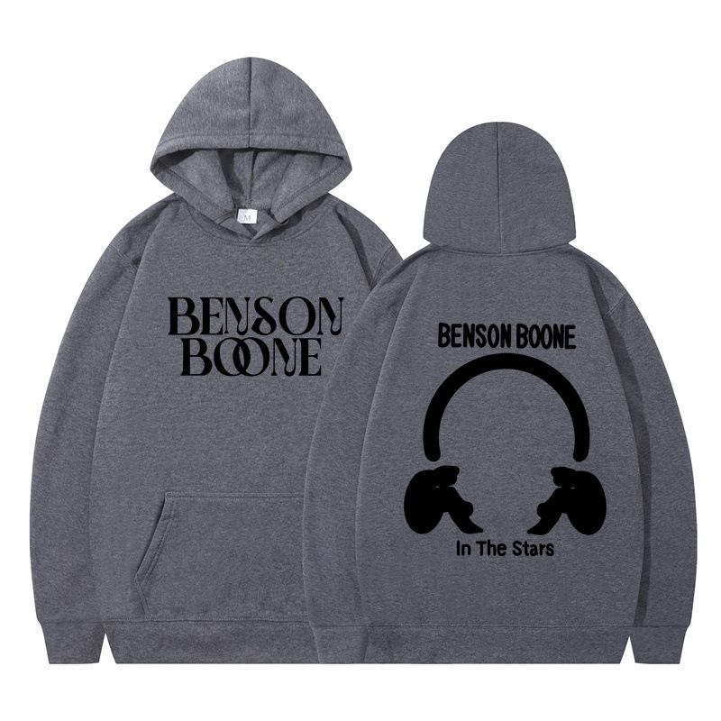 Hooded Sweater Harajuku Funny Benson Boone Sweater Long Sleeve Men's and Women's Pullover