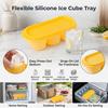 Food Grade Silicone Ice Tray With Lid And Press Release For Home Use