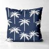 1 Pieces Navy Blue Palm Tree Print Throw Pillow Covers Pattern Cushion Cover Suitable For Sofa Bedroom Car Pillow Cover
