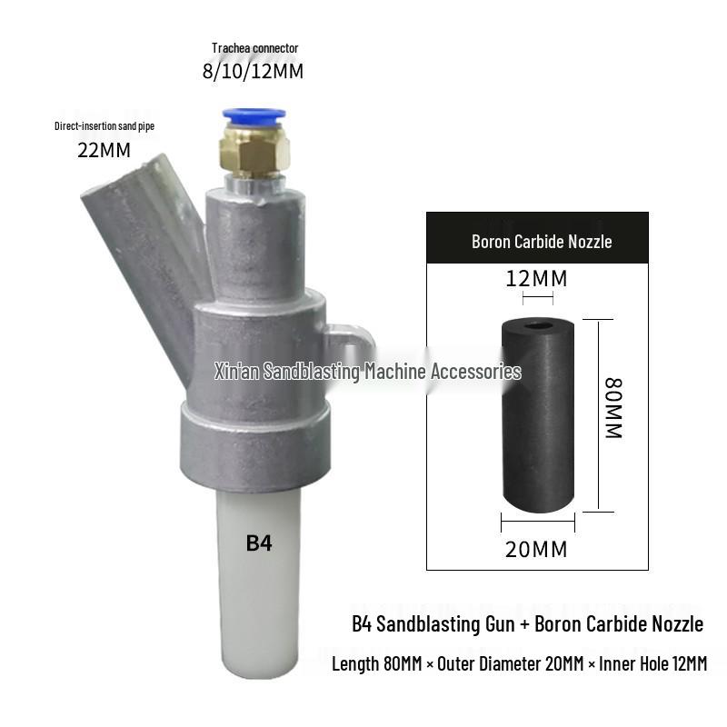 Type B Boron Carbide Sandblasting Nozzle for Manual & Automatic Rust Removal Machines