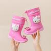 Children's Rain Boots Girls' Water Boots Non-Slip Waterproof Rain Boots Girls' Kuromi Kindergarten Kids' Water Shoes