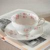 French Retro Relief Cherry Blossom Coffee Cup Saucer Exquisite Light Luxury Phnom Penh Flower Ceramic Cup Cross-border Afternoon Tea Teacup