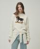 OSTKAKA Horse Jacquard Pullover Ivory