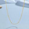 Trendy 2MM Side-Strung Bead Clavicle Chain for Women - Personalized, Cool Silver Jewelry for Summer