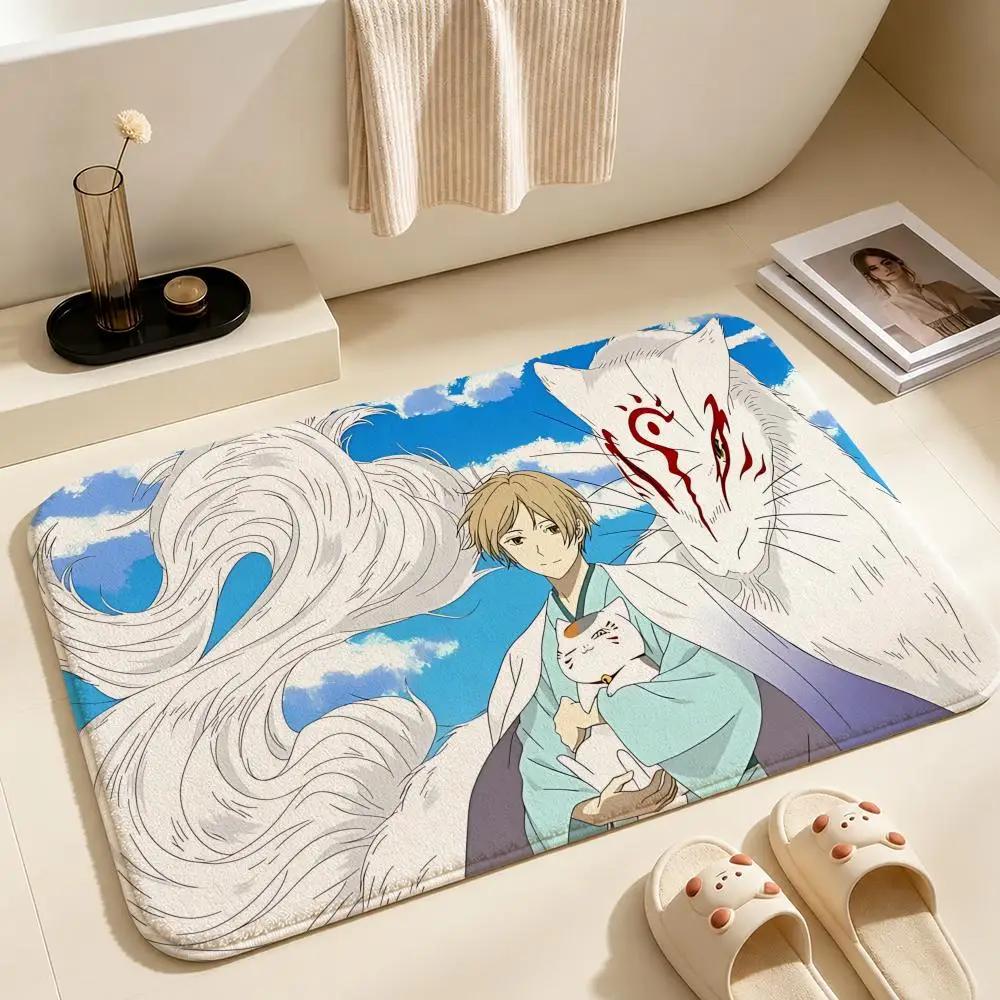 Anime-Natsume's Book of FriendsS Floor Mat Soft Non-Slip Bath Mat, Bedside Carpet, Absorbent Doormat for Home