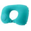 Flocking Inflatable Portable Neck Pillow That Can Be Stored And Self Filled Suitable For Outdoor Travel Business Trips Camping