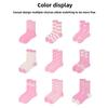 5 Pairs of Women's Spring and Autumn Tide Casual Pink Mid Tube Socks