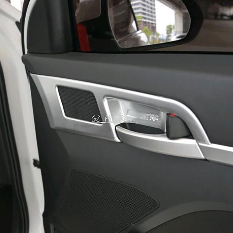 Door Handle Frame Cover Trim for Hyundai Elantra Avante 2016 2017 Interior Inner Door Handle Bowl Trim Sticker 4PCS