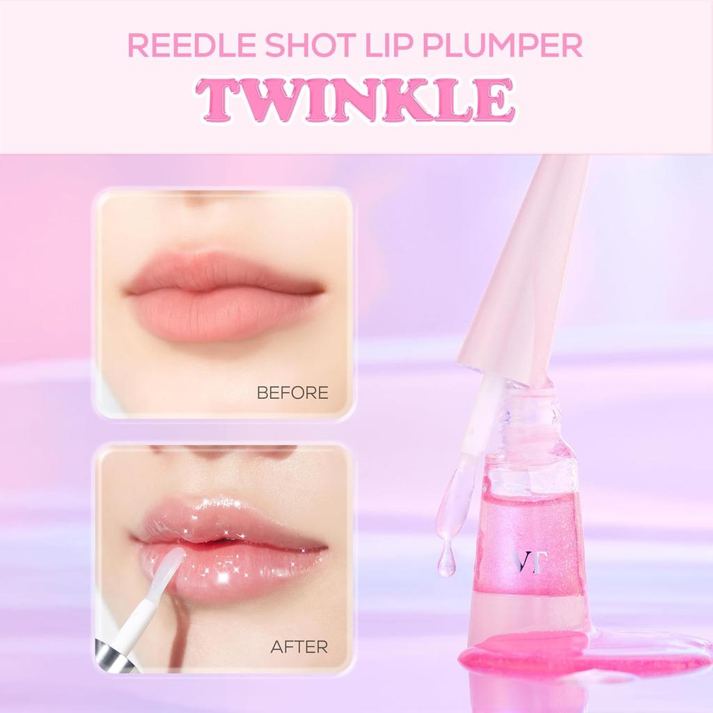 VT KOSMETIK Reedle Shot Lip Plumper, Feuchtigkeitsspendender & Volumenverleihender Lipgloss, Glättet Lippenfältchen, Koreanischer Lip Plumper