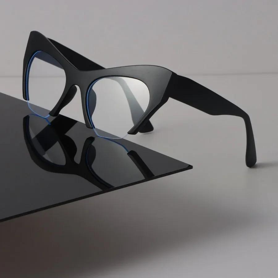 Luxury Cat Eye Frame Eyeglass Women Men Minimalist Transparent Glasses Cool Clear Lens Frame Glasses