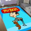 Mr Bean's Silly Adventure Themed Anti-Slip Rugs - Polyester Home Decor, Suitable for Bedrooms, Living Rooms, Doorways, Studios, and Decorations