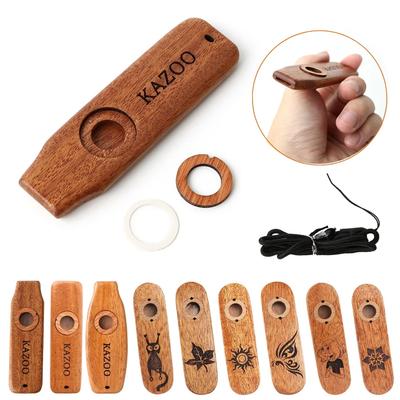 Instrumente Kazoo din Lemn Portabile Armonică de Lemn Chitara Ukulele Acompaniament Instrument Muzical pentru Petrecere Copii Cadou pentru Începători
