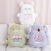 Cute Cartoon Animal Plush Pillow with Small Toys Inside Soft Stuffed Sofa Cushion Home Decor Birthday Gift for Kids
