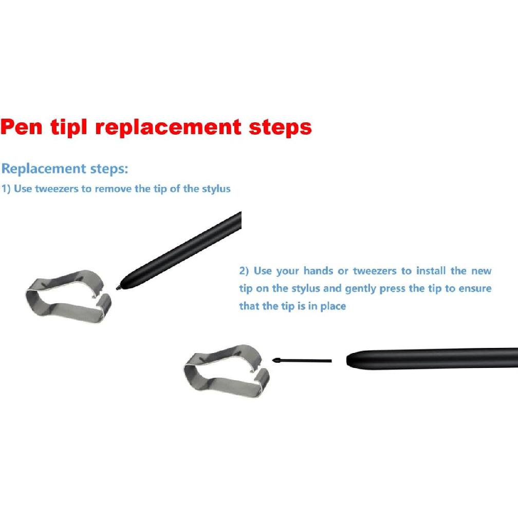 2Pcs Galaxy Tab S8 Stylus Pen Replacement for Samsung Galaxy Tab S8/S8+/S8 Ultra 5G All Verisons/Black, WithoutBluetooth