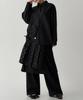 THE GREEN LAB Side Shirred Oversized Shirt [Black]
