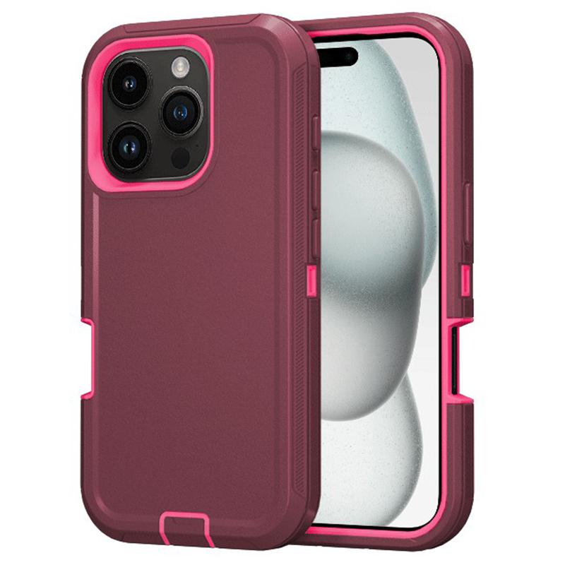 For iPhone 16 Pro Cell Phone Cases Detachable PC+TPU Drop-proof Back Protector Cover