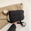 Niche Design Cloud Padded Cotton Crossbody Mini Square Bag