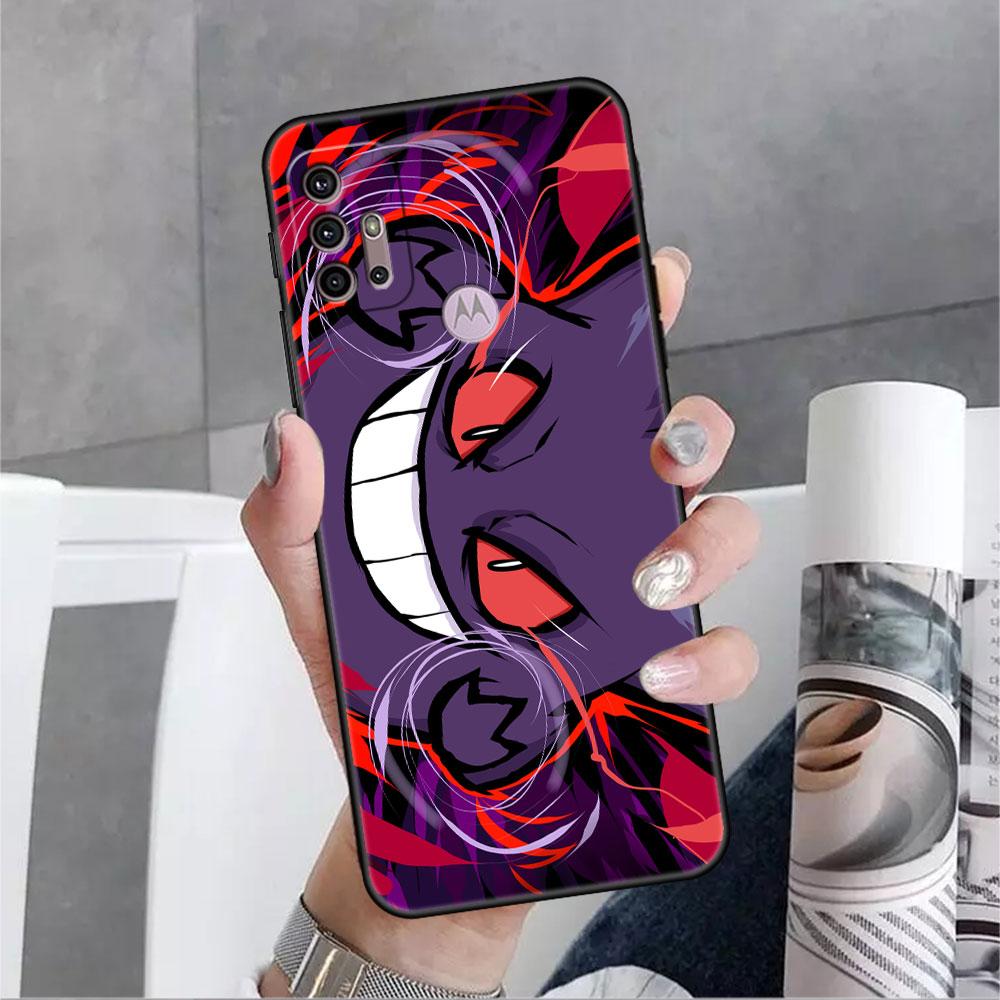 

Чохол для Motorola G60 G30 G22 Edge 20 Lite G31 One Fusion G9 G8 G60s G51 G71 G52 G200 G50 Soft Phone Cover Pokemon Gengar Cool Moto G8 Power Lite
