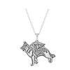 German Dog Shepherd Angel Puppy Animal Necklaces Pendants Gift for Women Chain Necklace