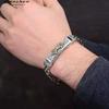 Bracelet Homme Argent Tide Bijoux de Main Vajra Pilou Motif de Sécurité Chaîne Bracelet Exquis