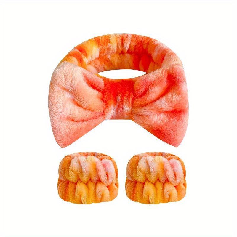 Wash Face Wristband Set Headbands Spa Bathroom Accessories Set Water Absorption Waterproof Wristbands Women Girls Sweatbands