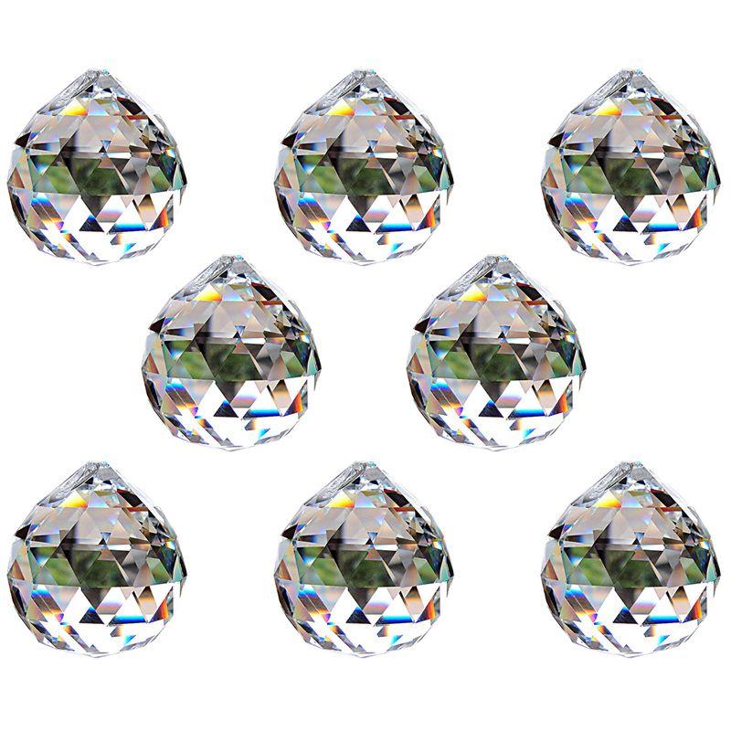 Shui Hanging Feng Crystal Ball Clear Faceted Sphere Sun Catcher Prism Rainbow