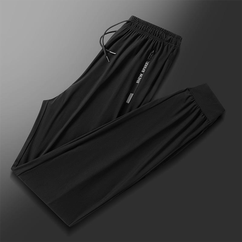 

Мужские летние повседневные брюки Ice Silk из дышащей эластичной ткани, быстросохнущие 5XL