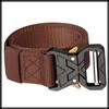 [White Fang] Canvas Nylon Belt, High Durability, Quick-Release Buckle, Tactical, Men's BT993 (Black)