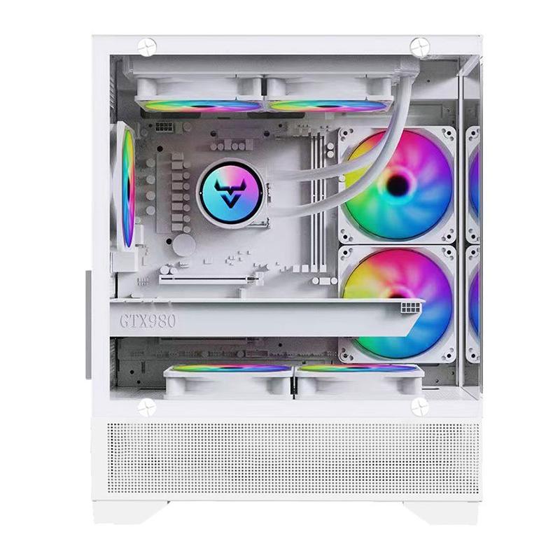 Mini Gaming Computer Case M-Atx Itx Seaview Room 270°Full View Without Column Desktop Chassis Support 240 Water Cooler Pc Case