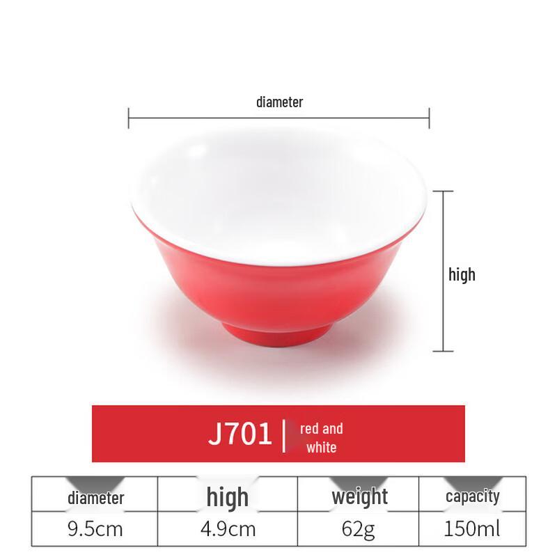 

Durable Melamine Two-Tone Diagonal Bowl