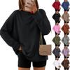 T-shirt Casual Mode Femme Col Rond Couleur Coupe Ample Polyvalent