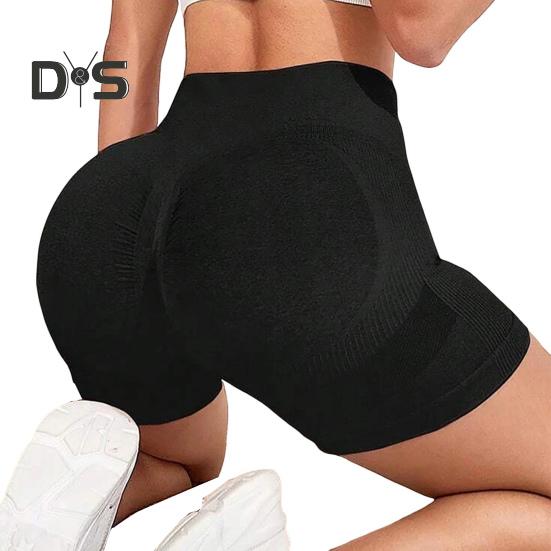 Yoga-Shorts, schmale Passform, hohe Elastizität, Bauchkontrolle, nahtlos, schnelltrocknend, Anti-Exposition, Po angehoben, weiche Jogging- und Laufsport-Shorts mit hoher Taille